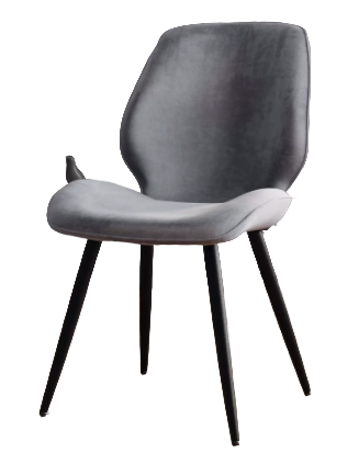 Стул Y2024 (каркас черный тк.серый/ Velvet HLR-20) Стул Y2024 (каркас черный тк.серый/ Velvet HLR-20)
