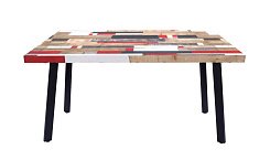 Стол Фостер М 1200*800*750 Ноги КС-60 /черный металл (комплект) (Ньюпорт 3811)