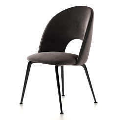 Стул DC-2110 (ножки черные тк.велюр №50 темно-коричневая) Стул DC-2110 (ножки черные тк.велюр №50 темно-коричневая)