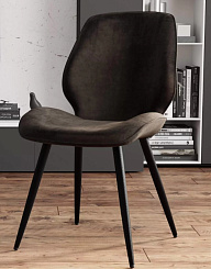 Стул Y2024 (каркас черный тк.коричневый/ Velvet HLR-20) Стул Y2024 (каркас черный тк.коричневый/ Velvet HLR-20)